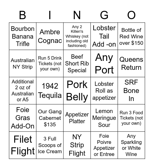 KEEP YOUR RECEIPTS Bingo Card