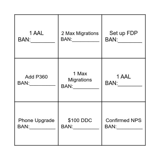 Triple Threat Blackout Bingo Card