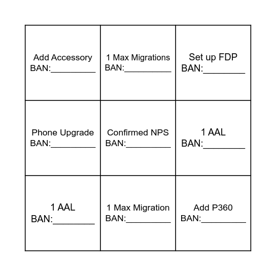 Triple Threat Blackout Bingo Card