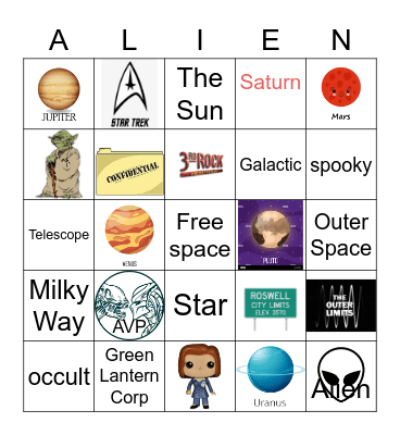 X-files Bingo Card