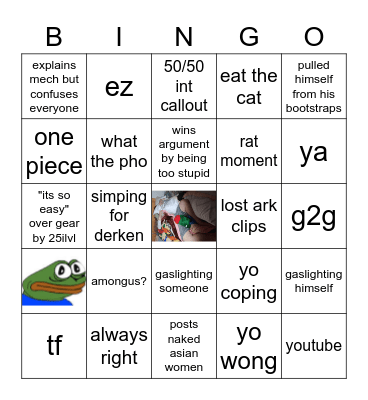 Cuvin Bingo Card
