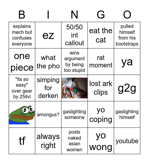 Cuvin Bingo Card