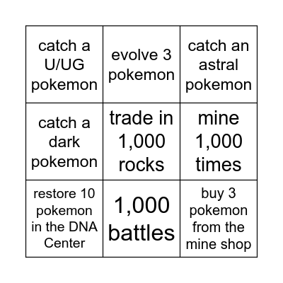 Easy Bingo Card