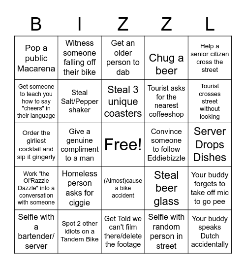 Crawlin' Bingo Card