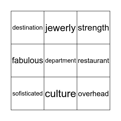 Main Street Bath Bingo Card