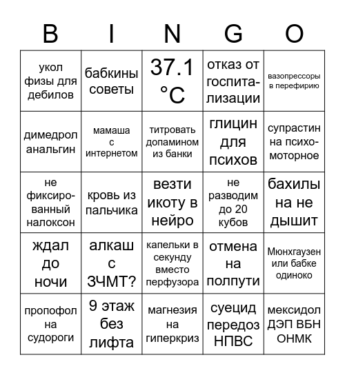 СМП БИНГО 2 Bingo Card