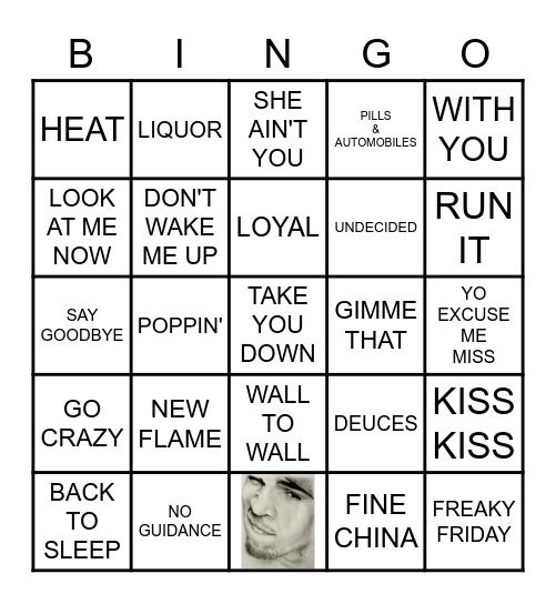 ALL ABOUT CHRIS BROWN Bingo Card