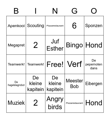 Afscheid Bingo Card