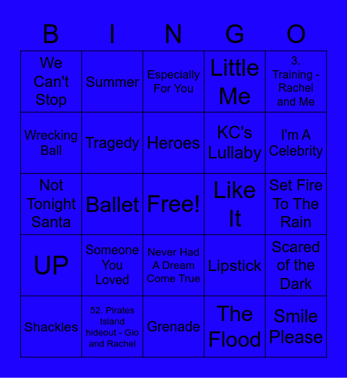 Montenegro 8 Bingo Card
