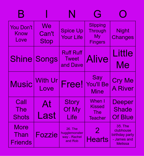 Montenegro 14 Bingo Card