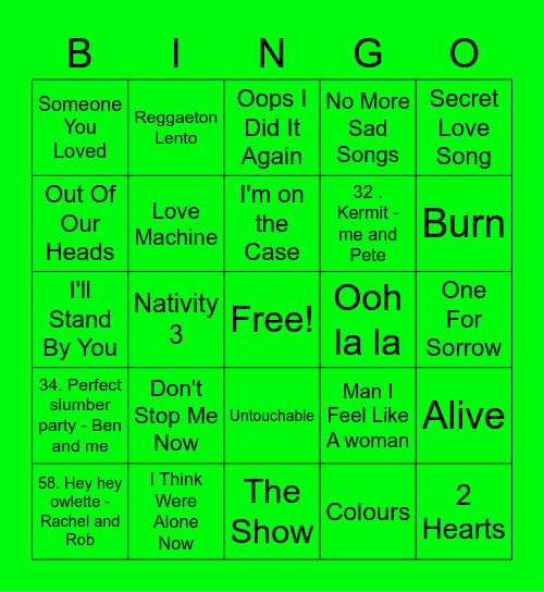 Montenegro 19 Bingo Card