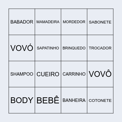 Chá do Rodrigo Bingo Card