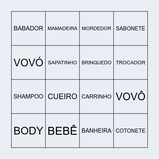 Chá do Rodrigo Bingo Card