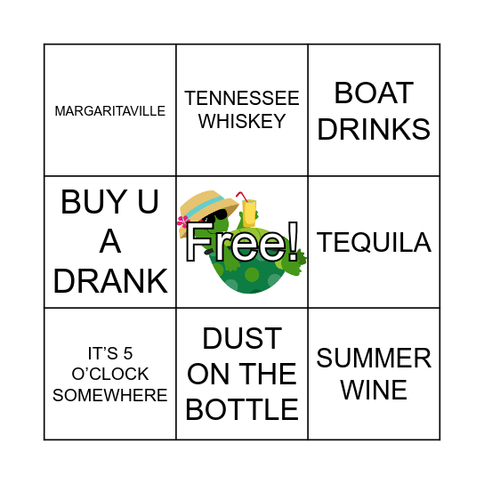 Frozen Or On The Rocks? COVER ALL TO BINGO Card