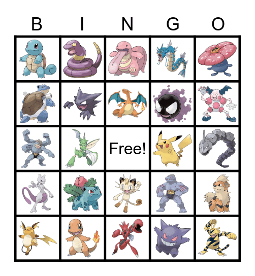 POKEMON BINGO Card