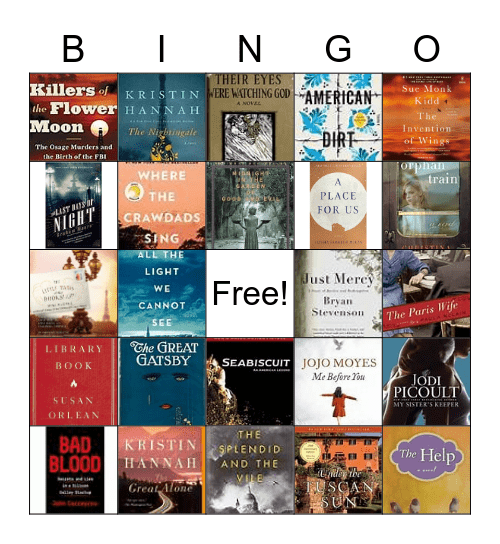 Book club Bingo Card