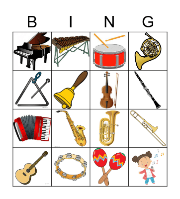 CHQ Music Bingo! Bingo Card