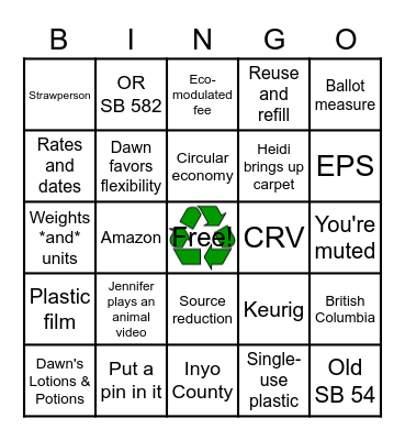 Senate Bill 54 (Allen) - 2022 Bingo Card