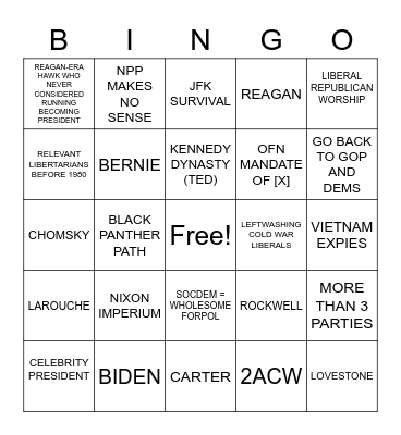 TNO USA COMMUNITY SUGGESTION BINGO Card