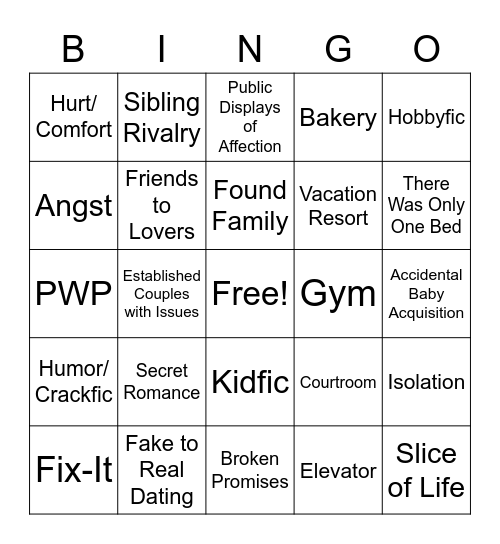 July Inkstained Fingers Bingo Card