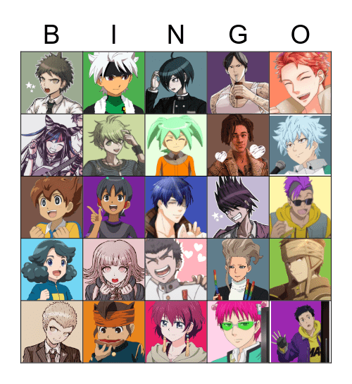 CatCrazy's Fav Characters Bingo Card
