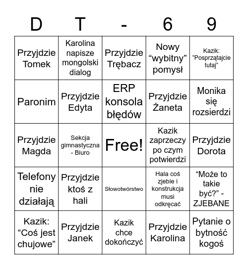 d-BINGO Card