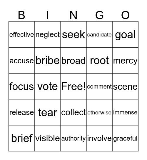 Chapter 8 and 9 Review Bingo Card