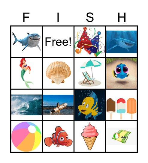 Under the Sea Bingo Card