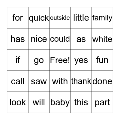 Bingo Card