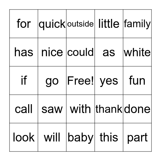 Bingo Card