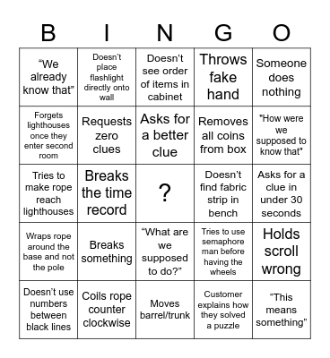 Constellation Bingo Card