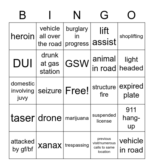 Scanner Bingo Card