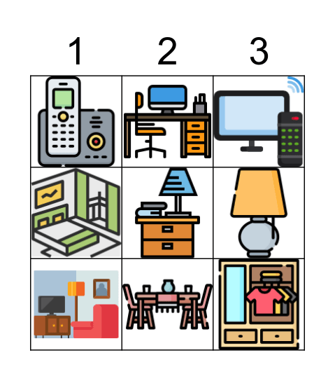 Mi casa Habitación y Salón Bingo Card