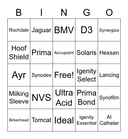 Animal Safety Bingo Card