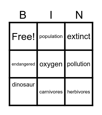 Interdepence in nature Bingo Card