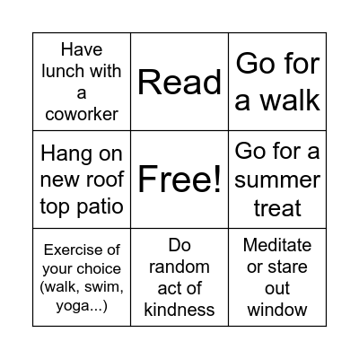 D/C Summer of Fun Bingo Card