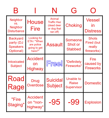 July 4th Bingo - Fire Edition Bingo Card