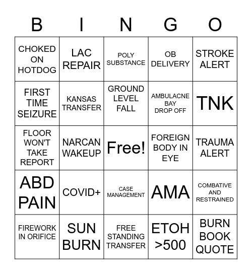 'MERICA Bingo Card