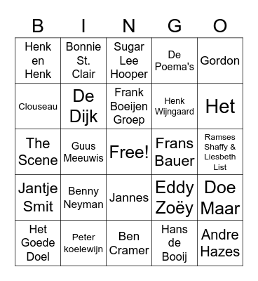 Romano Buurt BBQ 2022 Bingo Card