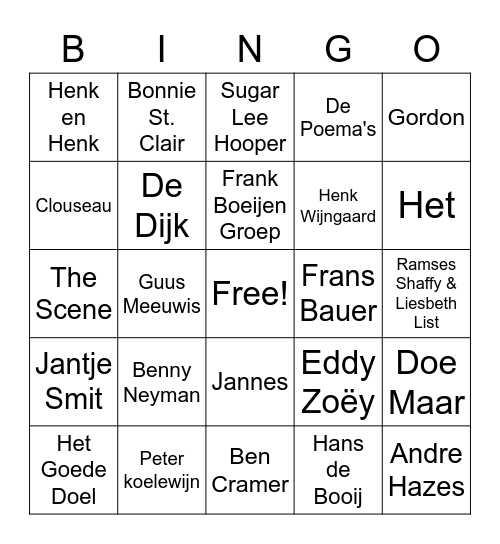 Romano Buurt BBQ 2022 Bingo Card