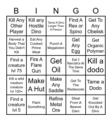 Ark Bingo Card