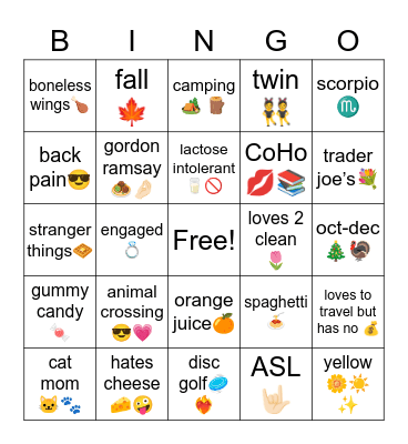 Bingo Card