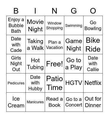 Bingo for You! Bingo Card
