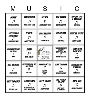 80s again Bingo Card