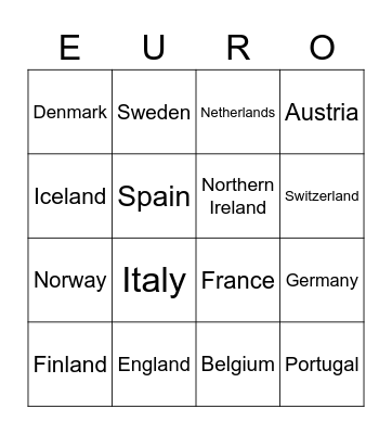 EURO 2022 Women's Coaches Bingo Card