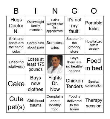 My 600-lb Life BINGO Card