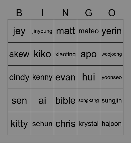 songkang4do Bingo Card