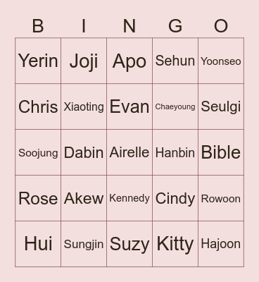 SUPERGAB Bingo Card