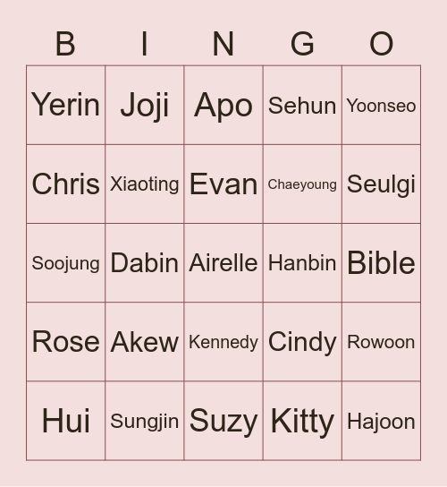 SUPERGAB Bingo Card