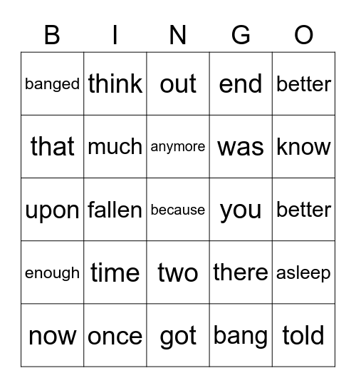 Frog and Toad The Story 3 Bingo Card